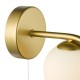 79746-003 Satin Gold Wall Lamp with White Glass