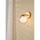 79746-003 Satin Gold Wall Lamp with White Glass