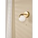 79746-003 Satin Gold Wall Lamp with White Glass
