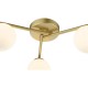 6810-003 Satin Gold 3 Light Flush with White Glasses