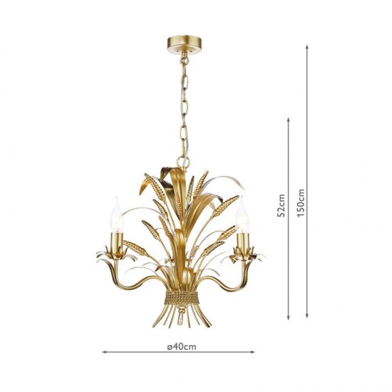 74872-003 Gold 3 Light Centre Fitting