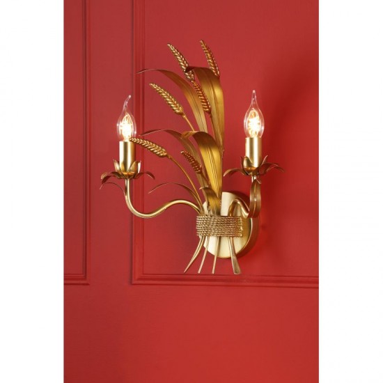 74874-003 Gold 2 Light Wall Lamp