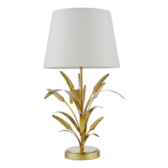 74875-003 Gold Table Lamp with Natural Linen Shade