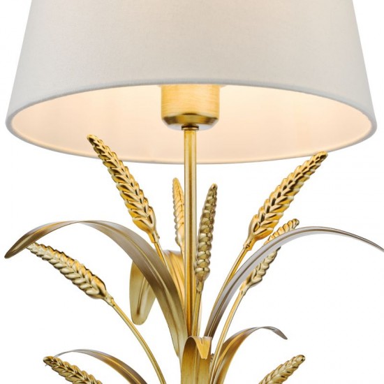 74875-003 Gold Table Lamp with Natural Linen Shade