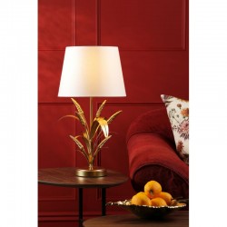 74875-003 Gold Table Lamp with Natural Linen Shade
