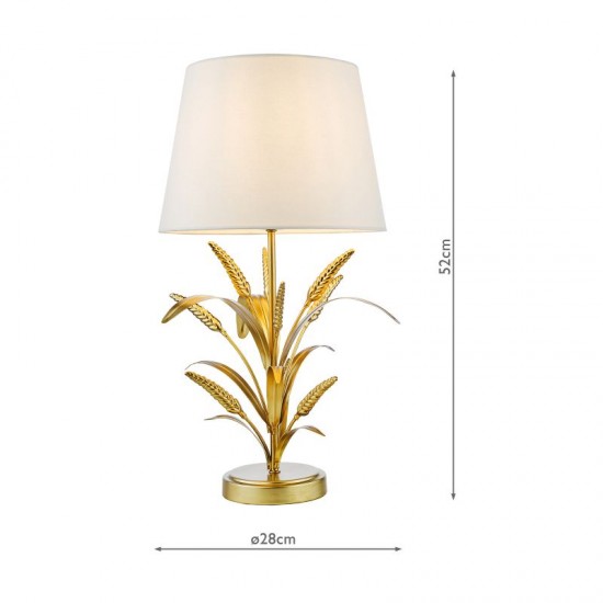 74875-003 Gold Table Lamp with Natural Linen Shade
