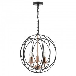 30644-003 Black & Copper 3 Light Pendant 30644-003 Black & Copper 3 Light Pendant