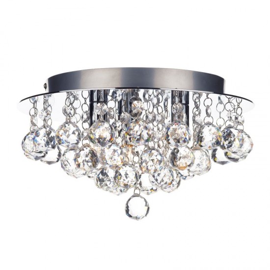 5934-003 Chrome 3 Light Ceiling Lamp with Crystal Balls 5934-003 Chrome 3 Light Ceiling Lamp with Crystal Balls