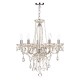 6008-003 Chrome 5 Light Chandelier with Champagne Crystal