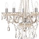 6008-003 Chrome 5 Light Chandelier with Champagne Crystal