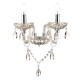 6010-003 Chrome 2 Light Wall Lamp with Champagne Crystal