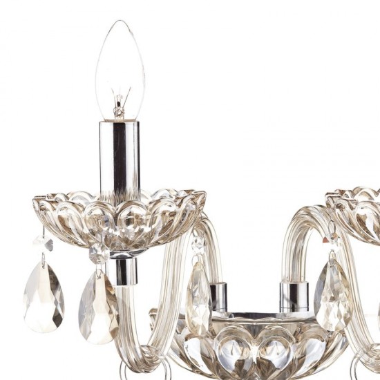 6010-003 Chrome 2 Light Wall Lamp with Champagne Crystal