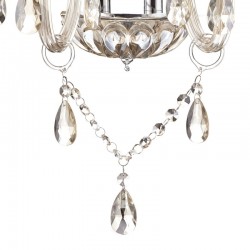 6010-003 Chrome 2 Light Wall Lamp with Champagne Crystal 6010-003 Chrome 2 Light Wall Lamp with Champagne Crystal