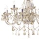 20001-003 Chrome 12 Light Chandelier with Champagne Crystal