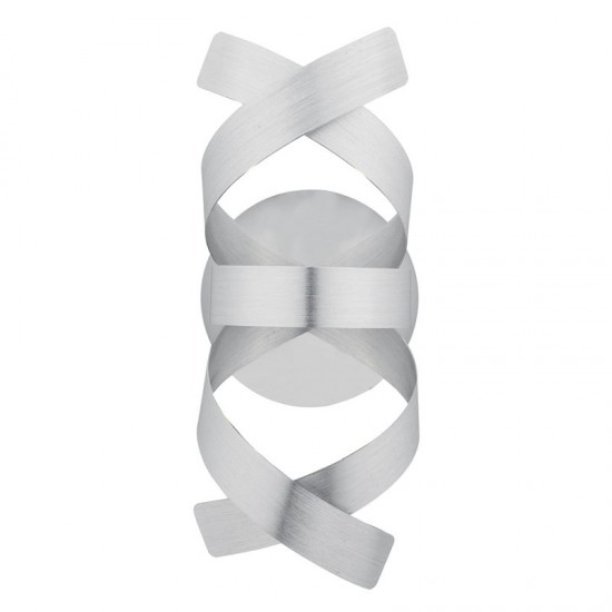 37984-003 Brushed Aluminum Twist Ribbons 1 Light Wall Lamp 37984-003 Brushed Aluminum Twist Ribbons 1 Light Wall Lamp