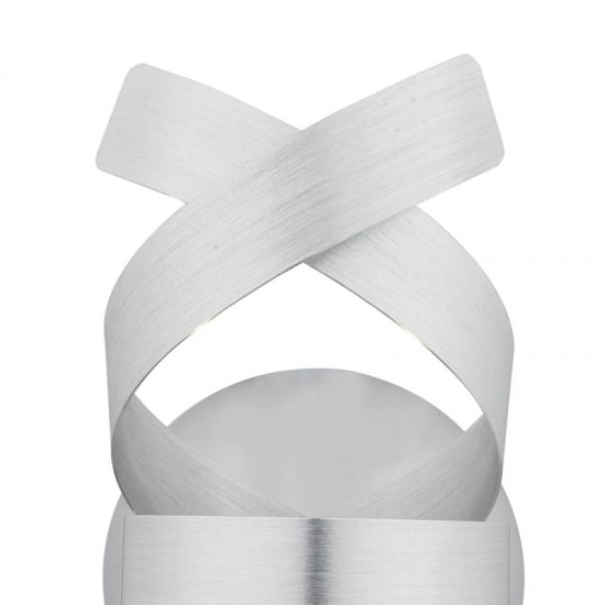 37984-003 Brushed Aluminum Twist Ribbons 1 Light Wall Lamp 37984-003 Brushed Aluminum Twist Ribbons 1 Light Wall Lamp