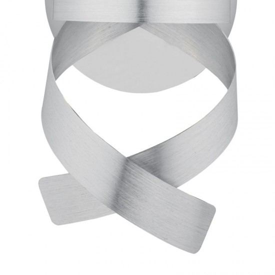 37984-003 Brushed Aluminum Twist Ribbons 1 Light Wall Lamp 37984-003 Brushed Aluminum Twist Ribbons 1 Light Wall Lamp