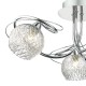 3654-003 Chrome 3 Light Centre Fitting with Ribbed Glasses