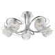 3655-003 Chrome 5 Light Centre Fitting with Ribbed Glasses