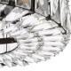 74894-003 Matt Black 4 Light Flush with Crystal