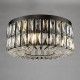 74894-003 Matt Black 4 Light Flush with Crystal