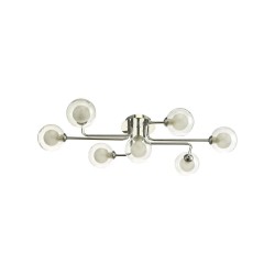 61796-004 Chrome 7 Light Semi Flush with Double Glasses 61796-004 Chrome 7 Light Semi Flush with Double Glasses
