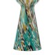 74628-003 Blue Art Confetti Glass Table Lamp with Natural Linen Shade