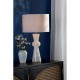 71450-003 White Confetti Glass Table Lamp with Ivory Cotton Shade