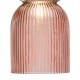 74887-003 Black Pendant with Pink & Green Ribbed Glass