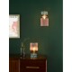 74889-003 Pink & Green Ribbed Glass Table Lamp