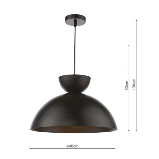 74890-003 Matt Black Pendant Ø 40 cm