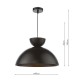 74890-003 Matt Black Pendant Ø 40 cm