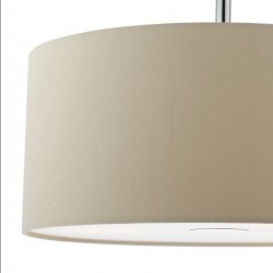 3725-003 Chrome 3 Light Pendant with Taupe Shade - ∅ 40