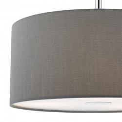 3726-003 Chrome 3 Light Pendant with Grey Shade - ∅ 40