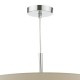 3728-003 Chrome 3 Light Pendant with Taupe Shade - ∅ 60