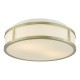 79755-003 Matt Antique Brass Flush with Opal Glass IP44