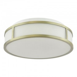 79755-003 Matt Antique Brass Flush with Opal Glass IP44
