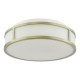 79755-003 Matt Antique Brass Flush with Opal Glass IP44