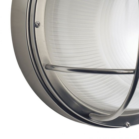 6273-003 Outdoor Stainless Steel Wall Lamp with Frosted Glass