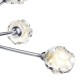 32020-003 Satin Chrome 6 Light Centre Fitting with Sculptured Glasses
