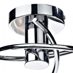 6335-003 Polish Chrome 3 Light Centre Fitting with Sculptured Glasses