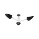 61717-003 Matt Black & Chrome 3 Light Semi Flush 61717-003 Matt Black & Chrome 3 Light Semi Flush