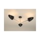 61717-003 Matt Black & Chrome 3 Light Semi Flush 61717-003 Matt Black & Chrome 3 Light Semi Flush