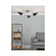 61717-003 Matt Black & Chrome 3 Light Semi Flush 61717-003 Matt Black & Chrome 3 Light Semi Flush