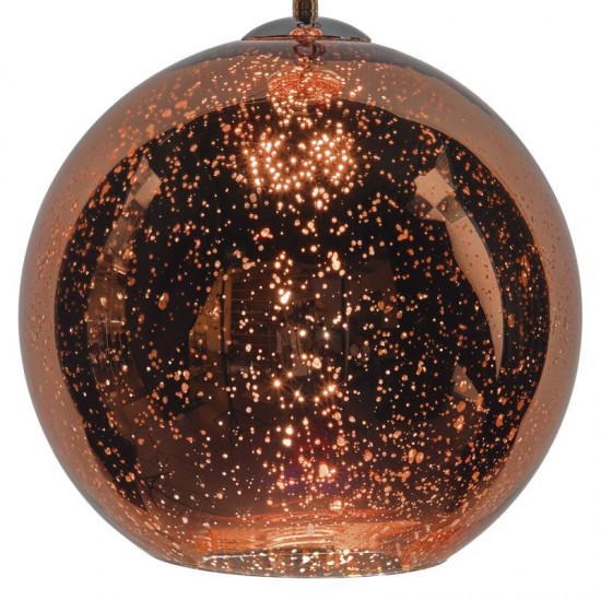 4086-003 Copper Pendant with Dappled Globe Glass 4086-003 Copper Pendant with Dappled Globe Glass