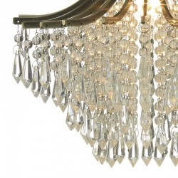 6561-003 Antique Brass Pendant with Crystal