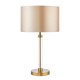 74925-003 Antique Brass & Clear Glass Table Lamp with Taupe Shade