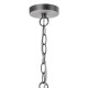 38015-003 Antique Chrome Pendant with Textured Glass