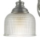 33370-003 Antique Chrome Wall Lamp with Textured Glass