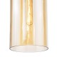 74929-003 Brushed Bronze Pendant with Amber Glass